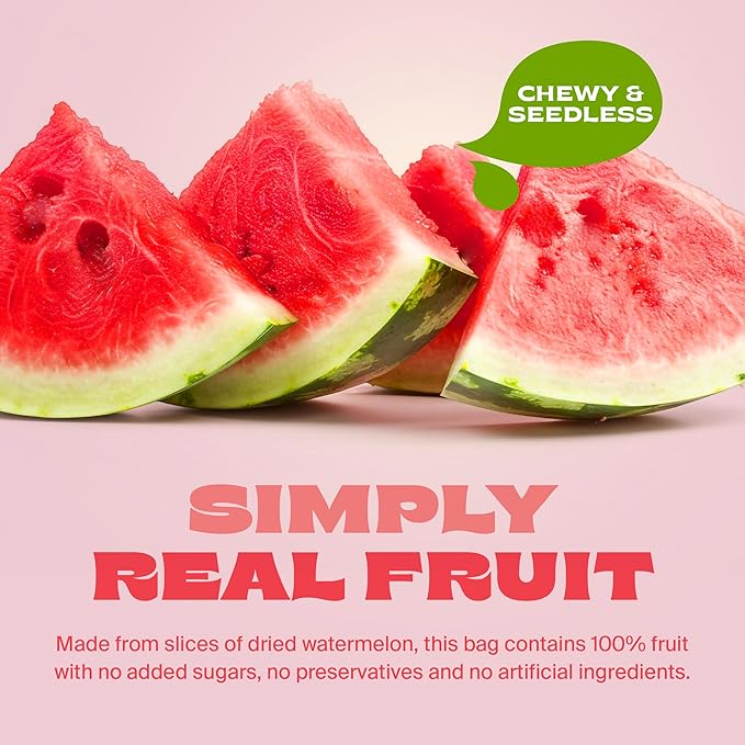 Whitney Jordan Naturals Air-Dried Watermelon Slices | Dried Fruit Snack Made from Real Watermelon | No Sugar Added, Gluten-Free, Vegan, Chewy Fruit for Healthy Snacking On-the-Go | 2 Oz, Pack of 10