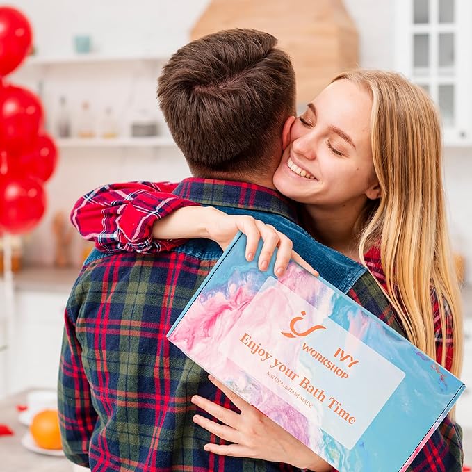 Bath Bombs for Women Gift Set, 50 Pcs Natural Organic Bubble Bathbombs with 10 Rich Scents, Handmade Bubble Bath & Fizzy, for Bubble Bath Spa, Christmas, Birthday, Valentine's, Present Giving