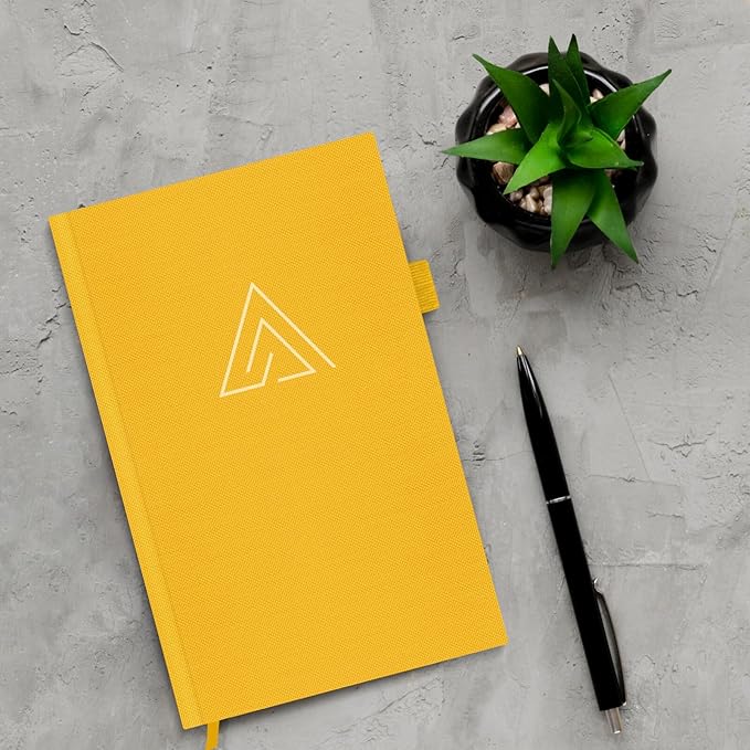 Self-Mastery Journal for Men - Gratitude and Productivity Journal for More Happiness, Positivity, Growth, Mindfulness, Self Care and Reflection - Guided Inspirational Journals for Men (Yellow)