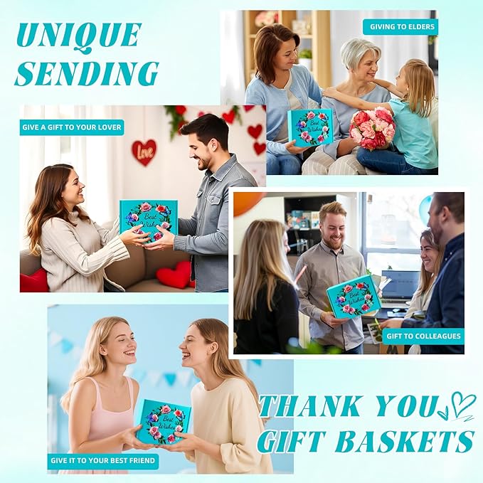 Self Care Gifts with 3D Butterfly Card for Women, Get Well Soon Gift Baskets, Thinking of You Gifts Relaxing Spa Self Care Gift, Birthday Gifts for Women Mom Wife Her Friend Sister Grandma