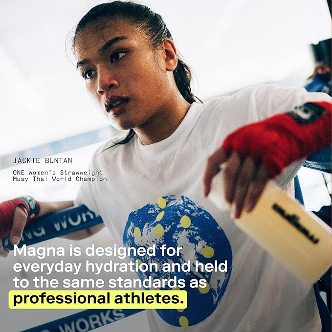 MAGNA Electrolyte Powder Drink Mix for Hydration, Energy & Focus Support with Magnesium L Threonate, Sodium, Potassium, Vitamin D, B6 & B12, Sugar Free, Tea Lemonade Flavor, 7 Servings