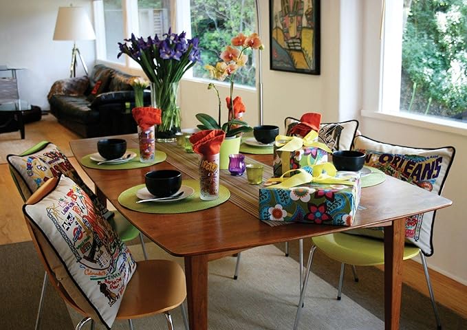 Catstudio New Orleans Embroidered Decorative Throw Pillow