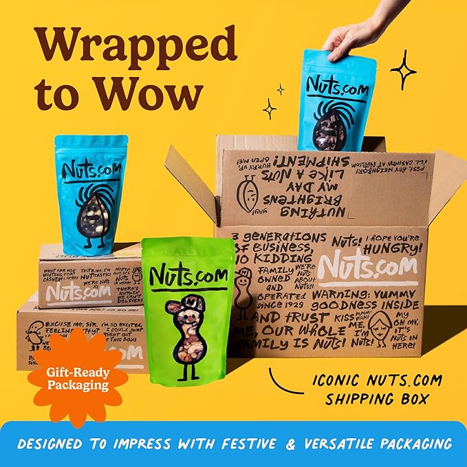 Nuts.com - Nuts and Dried Fruits Snack Box – Gourmet Mix Assortment for Fall, Thanksgiving and Festive Gifts – Package Includes Mixed Nuts, Dried Apricots & Fruits, Trail Mix, Heat Mix and Apple Pie Crunch