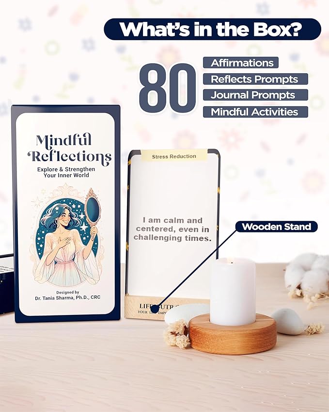 Daily Affirmation Cards for Men & Women, Positive Motivational Mental Health Therapy, Meditation, Stress Relief & Self Care - Secret Manifestation & Mindfulness Birthday Gifts with Quotes - 80 Cards