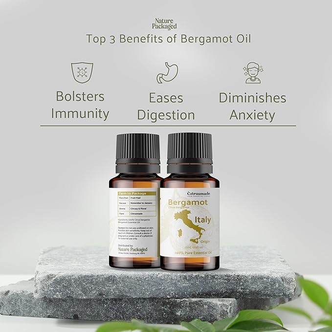 Bergamot Essential Oil - Direct from Citrusmade in Sicily- Pure Essential Oil for Diffusers and Aromatherapy | 100% Pure Therapeutic Grade (22lbs)