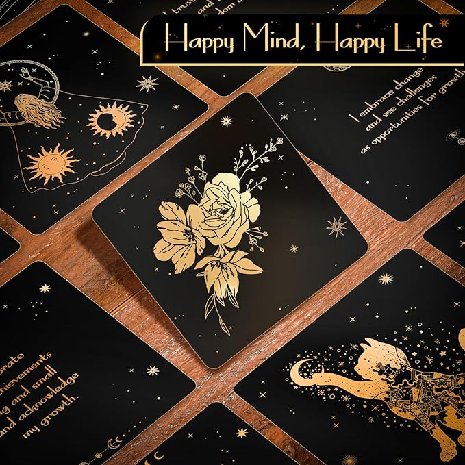 Hihealer Positive Affirmation Cards – 52 Daily Mindfulness Cards for Women, Self Care & Inspiration, Motivational Gifts for Women and Men