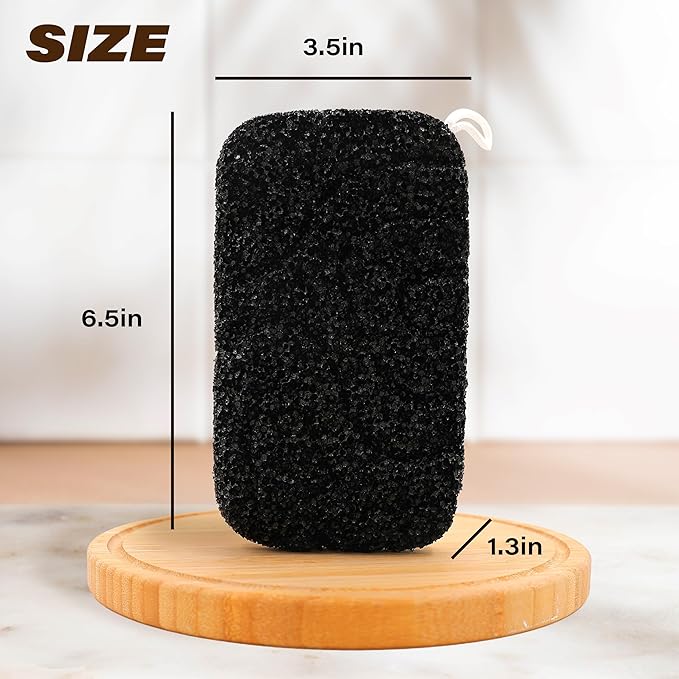 myHomeBody Extra Exfoliating Body Scrubber, Bath Sponge for Women, Loofah Exfoliator for Men, 2pc