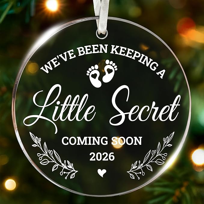 Pregnancy Gifts for Expecting Mom Dad - Pregnancy Announcement for Husband Wife Family - Baby Announcement Gifts, Pregnant Gift, Gender Reveal Gift - New Mom Dad, mom to Be, New Parents Ornament