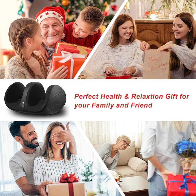 Christmas Gifts for Women Men,White Elephant Gifts,Shiatsu Foot Massager with Heat,Deep Tissue Foot & Calf Massager with Massage Roller for Pain Relief(Cord-Free)