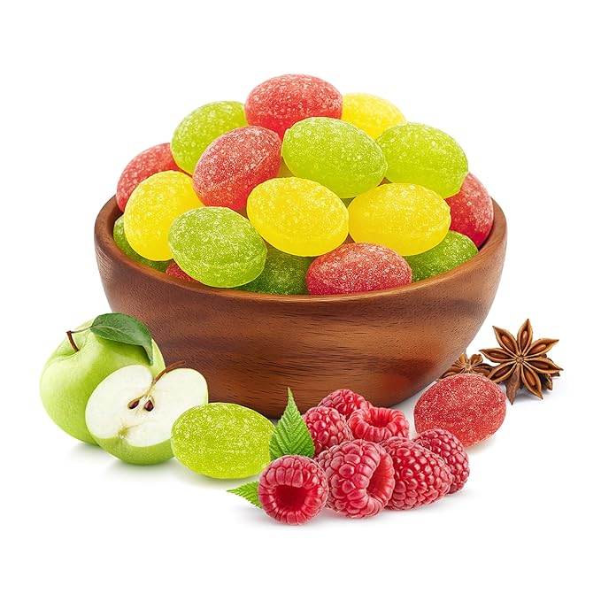 NY SPICE SHOP Mix Fruits Sanded Candy Drops - 1 Pound Old Fashioned Sanded Drops – Fresh Delicious Bulk Candy – Sanded Hard Candy – Tangy and Sweet Healthy Snacks