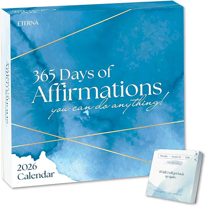 2026 Positive Affirmations Daily Desktop Calendar | 365 Days Of Affirmations To Motivate, Inspire, and Calm. Positive Self Care Daily Ritual To Nourish The Soul. Daily Rip Off Calendar To Encourage Positivity