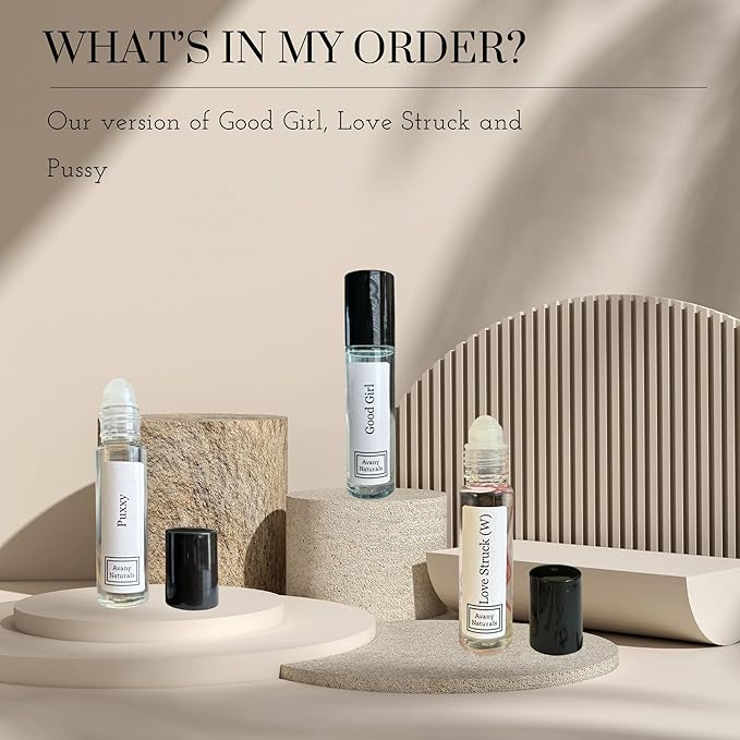 3 Pc Womens Gift Set, Fragrance Oil For Women, Roll On Body Oil, Perfume Samples, Fragrance Oil, Gift For Her, Perfume Oil Sampler, Gift Box (Feminine)