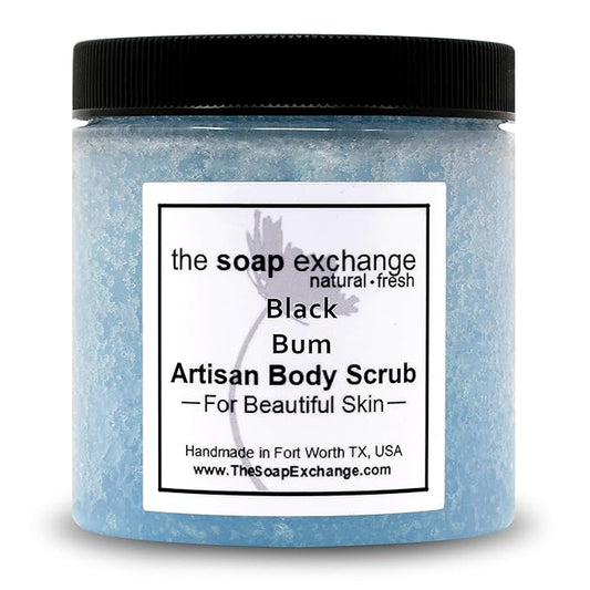 The Soap Exchange Sugar Body Scrub - Beach Bum Scent - Hand Crafted 8 fl oz / 240 ml Natural Artisan Skin Care, Shea Butter, Exfoliate, Moisturize, & Protect. Made in the USA.