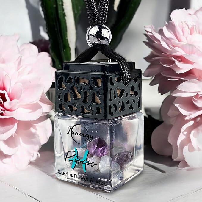 Innergy Pisces Zodiac Crystal Infused Car Air Freshener - Portable 8 ml. Hanging Essential Oil Diffuser for Vehicle, Long-Lasting Fragrance, Eco-Friendly Design, Freshness On The Go!