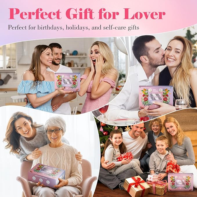 W&E Choice Shower Steamers Aromatherapy 21 Pack- Shower Bombs with Natural Essential Oils for Daily Relaxation & Stress Relief, Birthday Gifts for Women & Men, Mom, Teen