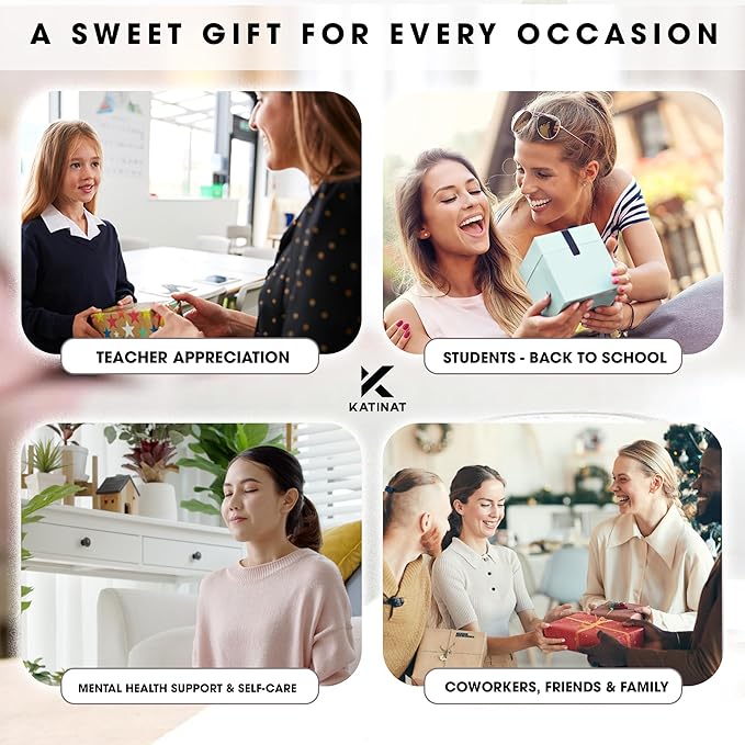 Positive Donut Jar, Emotional Inspirational Support 60 Affirmation Cards, Stocking Stuffers for Teen Girls, Birthday Gifts for Teenage Girls, Teen Girl Gifts Trendy Stuff