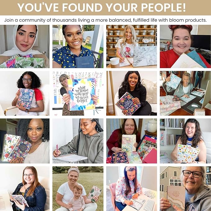 bloom daily planners x Writefully His Undated Perpetual Desk Easel - Religious Inspirational Standing Desktop Flip Calendar - Page a Day - (5.25" x 5.5") - Moments of Grace