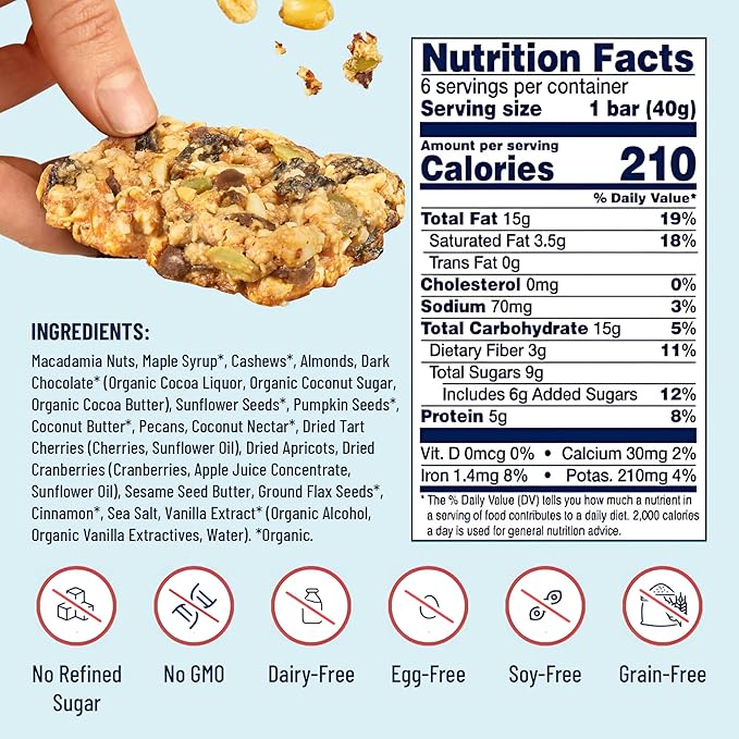 The YES Bar YES Bar – Macadamia Chocolate – Plant Based Protein, Decadent Snack Bar – Vegan, Paleo, Gluten Free, Dairy Free, Low Sugar, Healthy Snack, Breakfast, Low Carb, Keto Friendly (Pack of 6)