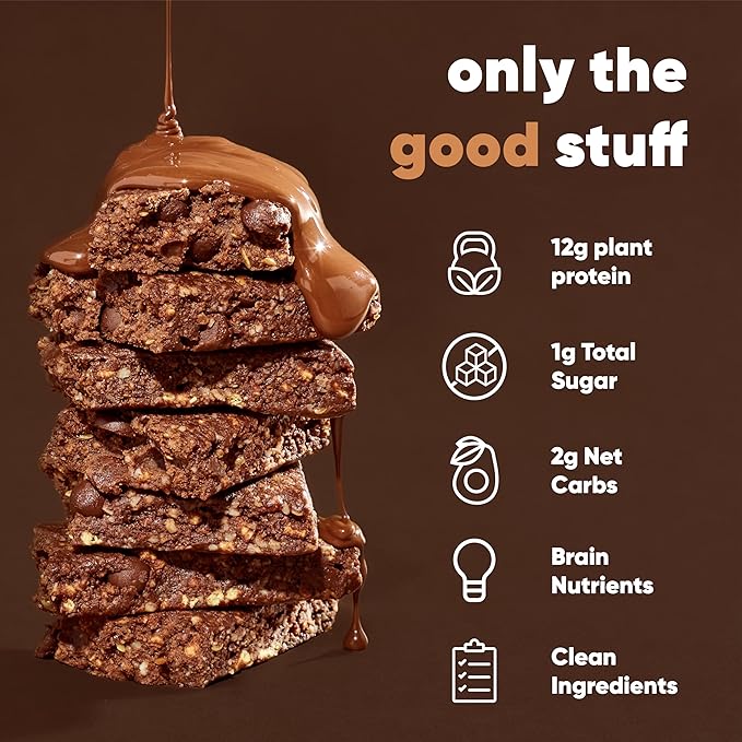 IQBAR Brain and Body Plant Protein Bars - Chocolate Sea Salt - 36-Count - Keto, Vegan, Low Carb, High Fiber, Gluten Free, Dairy Free, Low Sugar Snack with Nutrients for Focus, Energy, Meal Replacement