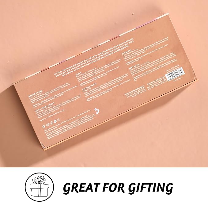 Folkulture Fragrance Oils for Diffuser | Set of 6 Essential Oils Set for Diffusers for Home | Diffuser Oil Scents - Lavender, Palo Santo, Rose Geranium, Lemongrass, Ocean Salt | Lotus Gift Box Set