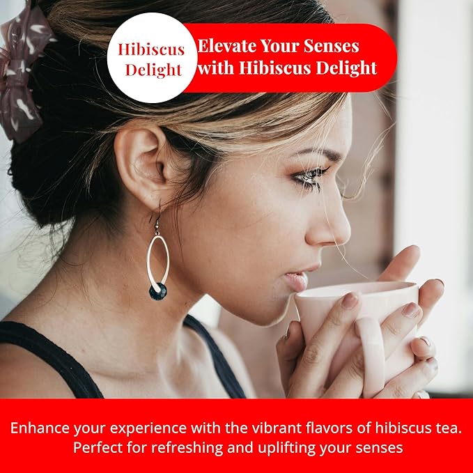 Akshit Hibiscus Ginger Tea, 50Tea Bags, Te De Hibisco, Hibiscus Tea Blend, Non-GMO, No Sugar, Caffeine free. Perfect for Hot or Iced Tea.