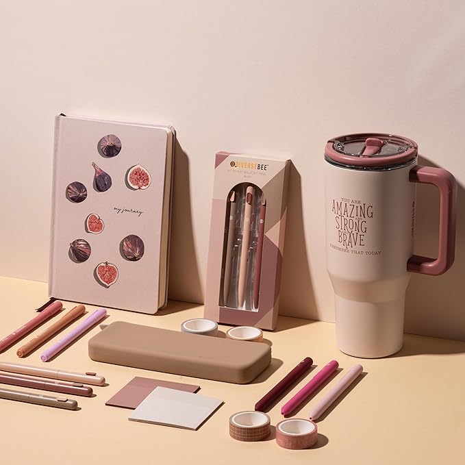 DIVERSEBEE 30 oz Insulated Stainless Steel Tumbler with Lid, Inspirational Birthday Thank You Gifts for Women, Mom, Wife, Girlfriend, Teacher, Her, Nurses, Best Friend, Travel Mug (Blush)