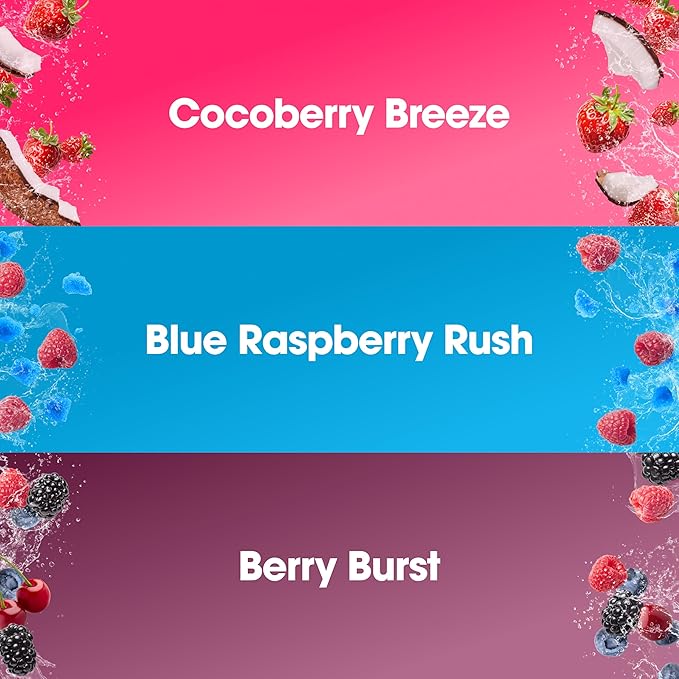 Optimum Nutrition Amino Energy Sparkling Hydration Drink, Electrolytes, Caffeine, Amino Acids, BCAAs, Sugar Free, 12 Fl Oz, Berry Variety Pack of 12 (Packaging May Vary)