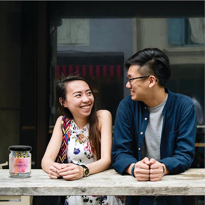 90 Love Notes Jar, Long Distance Relationship Gifts, Couples Gifts, Girlfriend Wife Husband, Positive Affirmation Cards, Emotional Support Jar with Daily Affirmations for Women