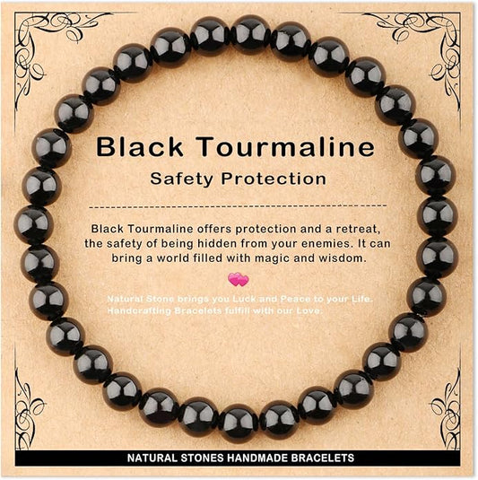 AD Beads 4mm6mm8mm10mm Handmade Bracelet - Natural Gemstone for Peace and Tranquility - Meditation, Yoga, Healing and Energy Gift for Unisex