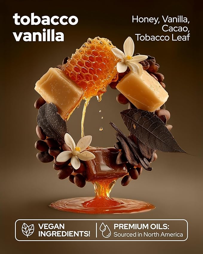 Vilicci Tobacco Vanilla Car Air Freshener – Premium Auto Perfume & Car Diffuser | Sophisticated & Timeless Scent | Long-Lasting Up to 120 Days | Odor Eliminating | Vegan, Cruelty-Free Car Perfume