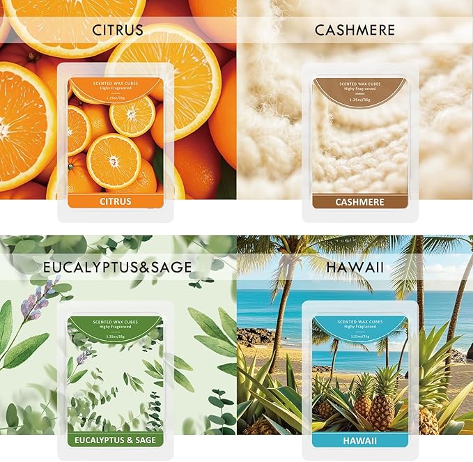STRN Wax Melts Premium Plant Based Natural Soy Wax Cubes for Warmers, Long-Lasting Highly Scented Essential Fragrance Oil Soy Wax Melts Tarts - 12 Pack