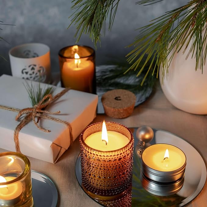 Bluecorn Aromática Scented Candle Sample Tin Set – 7 Clean, Luxurious Fragrances - Coconut Wax - Clean Fragrance & Essential Oils - 6hr Burn Time - Handmade in Colorado Since 1991