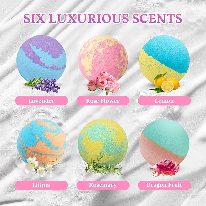 18PCS Bath Bombs Gift Set,Moisturizing Bubble Bath Bomb,Organic Bath Bombs for Women and Men,Relaxing Handmade Body Bath Ball,Gentle Bathbombs,Gift Idea for Birthday