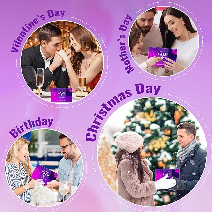 TranquilBliss Shower Steamers, Shower Bombs with Natural Fragrance, Self Care& Relaxation, Mother's Day, Christmas Birthday for Women and Mom, Individually Packaged, Purple Set 1 Packs(6 Tablets)