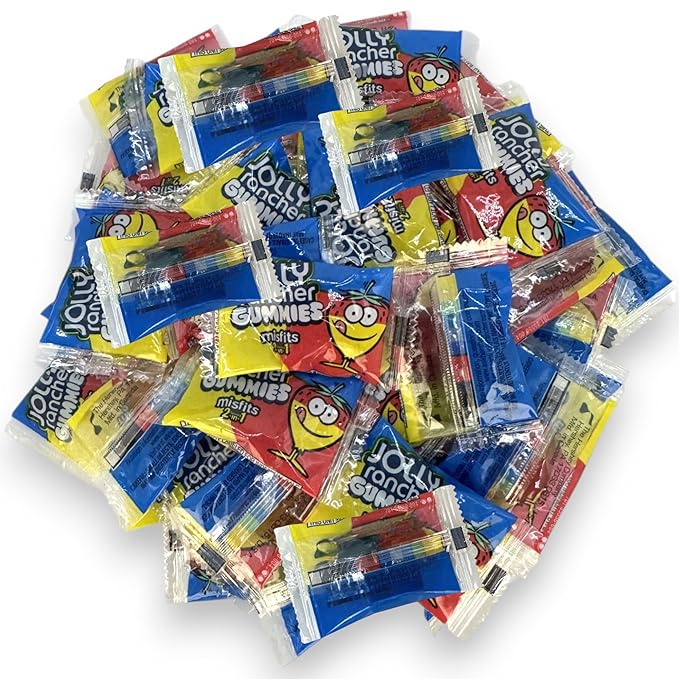 2 In 1 Gummies -1.5 lbs Mini Assorted Fruity Flavors-Snack Size Minis Individually Wrapped-for Irresistible Snacking Delight(24 oz)