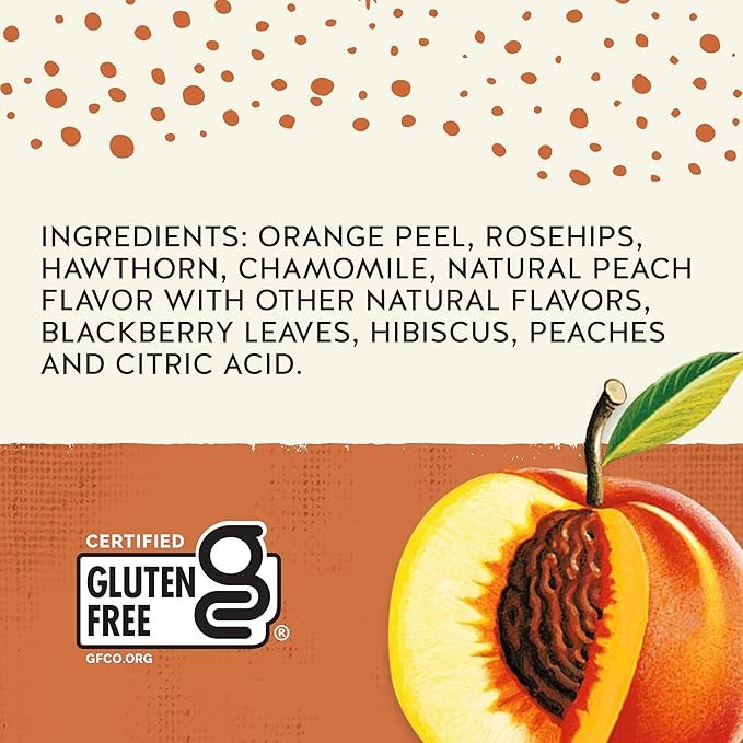 Celestial Seasonings Country Peach Passion Herbal Tea, 20 Tea Bags Box