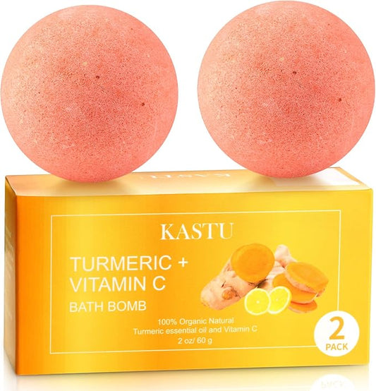 Bath Bombs Salt Balls,Turmeric Lemon Vitamin C Lemon Extract Essential Oils,Moisturizing Dry Skin,Fizzy Spa,Relaxation,Bubble Bath Bomb Gifts for Men Women