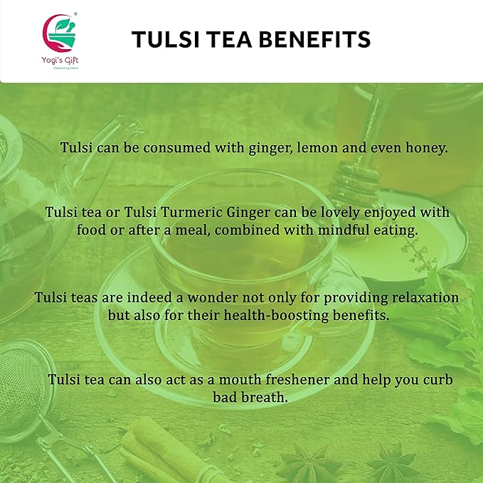 Dried Tulsi | Holy Basil Leaf Tea 1 LB | Relaxing and Calming Tea | 100% Natural | by Yogi's Gift®