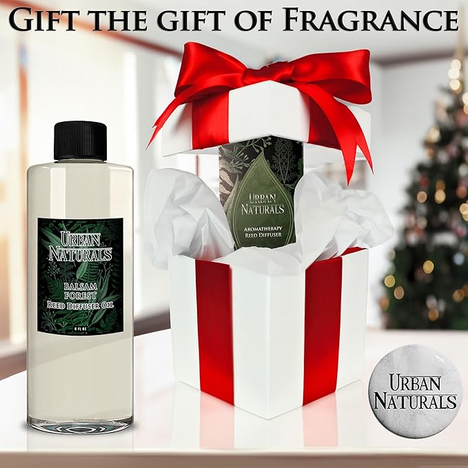 Urban Naturals Reed Diffuser Oil Refill Ocean Mist Sea Salt with Salt Spray, Violet Leaf, Sea Grass, Driftwood 8 oz + Free Reed Sticks, Made in The USA