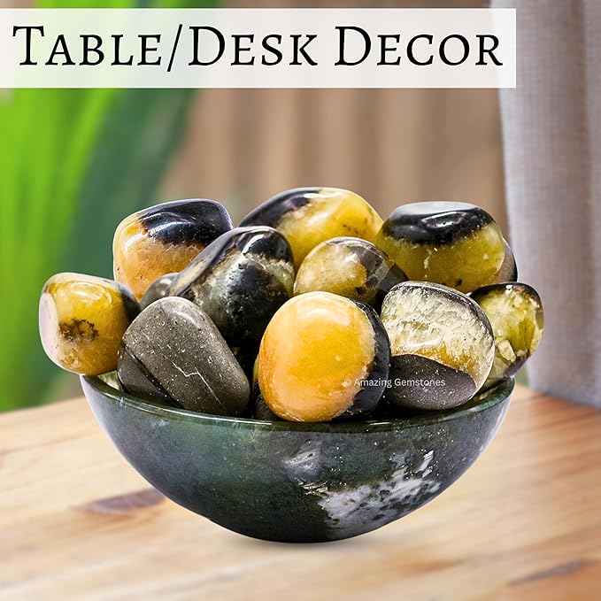 Amazing Gemstone Septarian Crystals and Healing Stones Tumbled - 1000+ Carats Septarian Stone, Natural Healing Stones for Energy Balance, Stress Relief - Premium Polished Gems Rocks for Meditation