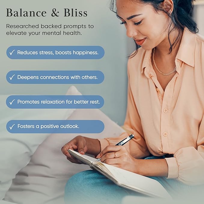 Gratitude Journal For Women & Men - Mental Health, Self Love & Self Care Journal - Blue - 5.8" x 8.3" - Mantra Planner