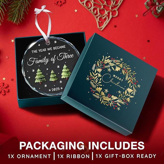 Baby First Christmas Ornament 2025 - Memorable Gift for New Parents, Unique Keepsake for 1st Christmas, Perfect for a Baby Boy or Girl, Ideal Gift for New Mom and Dad