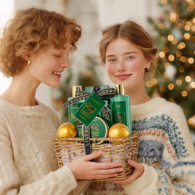 Bath & Body Gift Basket for Mothers Day - 10-Piece Eucalyptus Luxury Spa Set for Women & Men, Relaxation, Aromatherapy Ideal for Christmas, Father’s Day, Birthday with Shower Gel & More for Her & Him