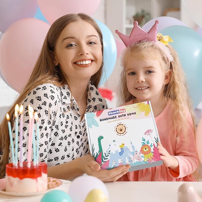 SHUCHING 14 Pcs Lion Bath Bombs with Surprise Inside, Natural and Organic Bubble Bath Fizzy Balls, Birthday Christmas Halloween Gifts Set