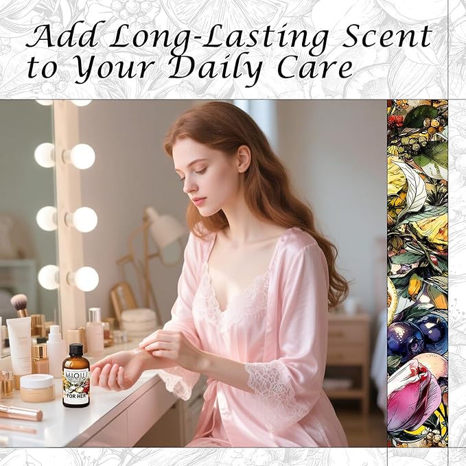 HIQILI for Her Fragrance Oil for Candle Making, Inspired by N.rciso-Rdrgz for-her, Bath Bombs, Soap Making Supplies, Add to Body Lotion, Women Scented Oil - 1 Fl Oz