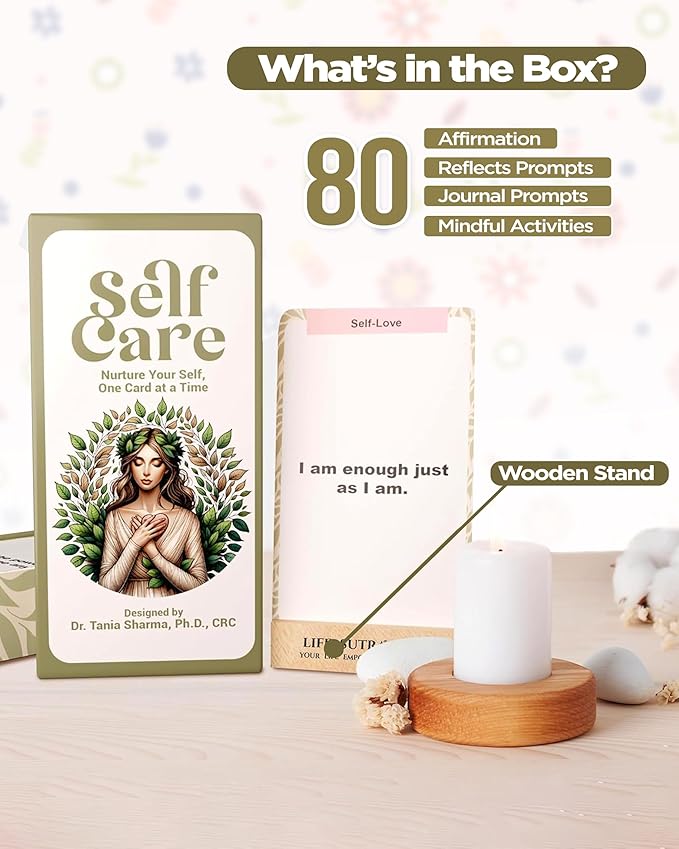 Daily Affirmation Cards for Men & Women, Positive Motivational Mental Health Therapy, Meditation, Less Stress, Self Care, Secret Manifestation & Mindfulness Birthday Gifts with Quotes - 80 Cards Deck