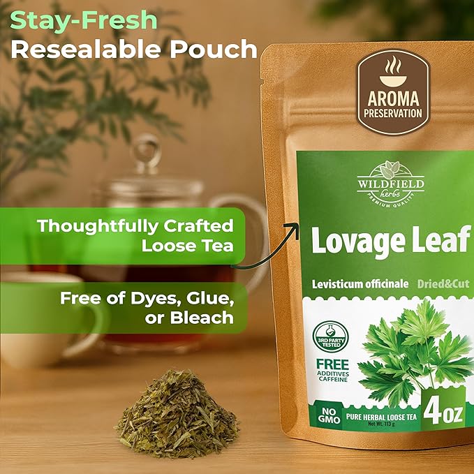 4 oz. Dried Lovage Herb Lovage Leaves Herbal Tea (Levisticum Officinale) - 113g Herb Tea Levísticum