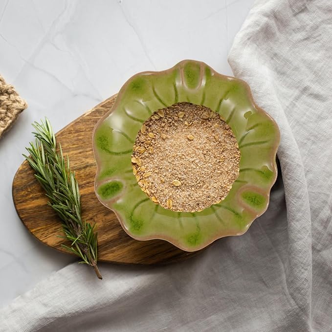 Ceramic Dish for Electric Oil Burner Warmer Diffuser Bowl Holder Essential Oil Plate Ceramic Oil Warmer Tealight Candle Holder Bowl Home Decoration Green