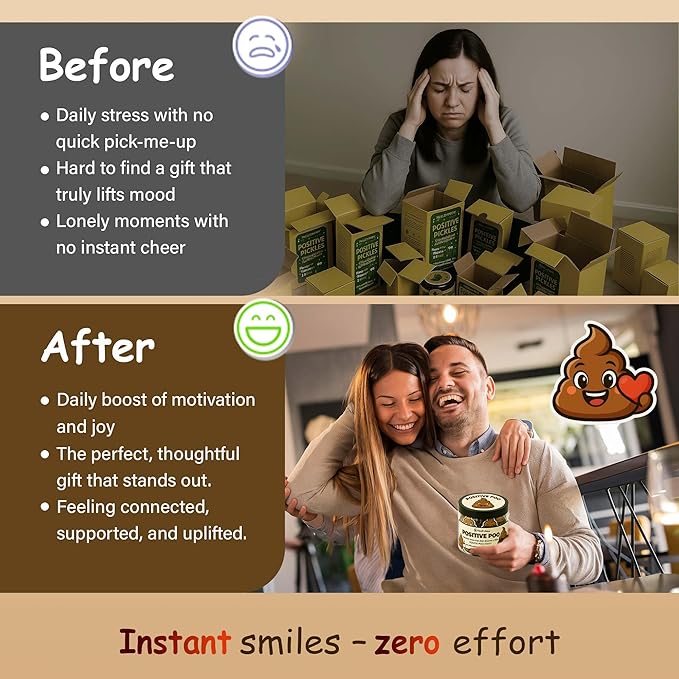 Positive Poo Affirmation Jar β 60 Funny Affirmation Cards, Uplifting Daily Positivity Jar, Cute Gag Gifts for Women, Teens, Men, Unique Self-Care Inspirational Gifts, Birthday & Office Decor
