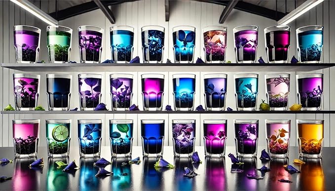 FRAGRANT TALES - Blue Butterfly Pea Flower Tea, Natural Herbal Tea, Caffeine Free, Preservative Free, 3.52 Oz, 50 Pyramid Bags